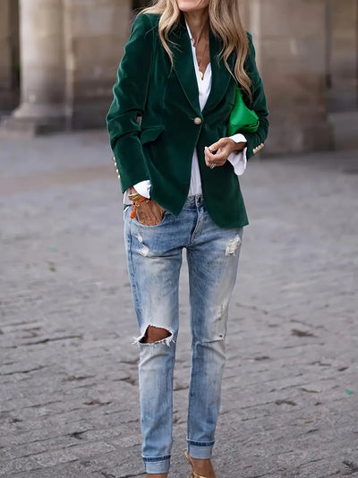 Mariah | Elegant velvet blazer