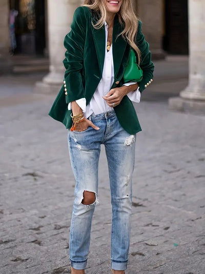 Mariah | Elegant velvet blazer
