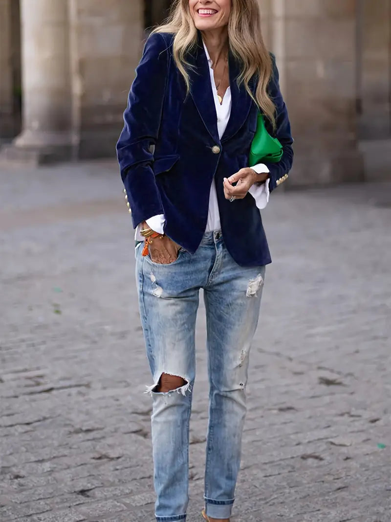 Mariah | Elegant velvet blazer