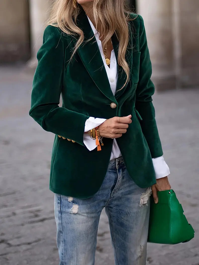 Mariah | Elegant velvet blazer