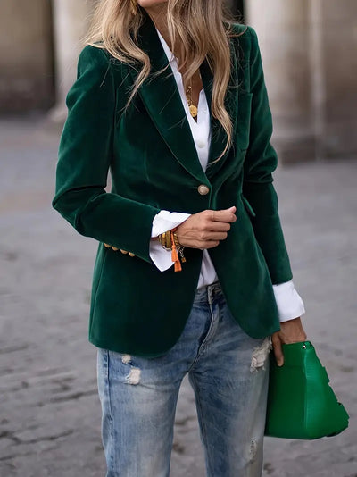 Mariah | Elegant velvet blazer