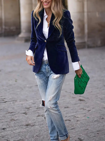 Mariah | Elegant velvet blazer