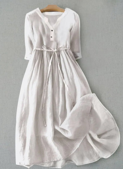 Selena – Floral Lace-Up Midi Dress