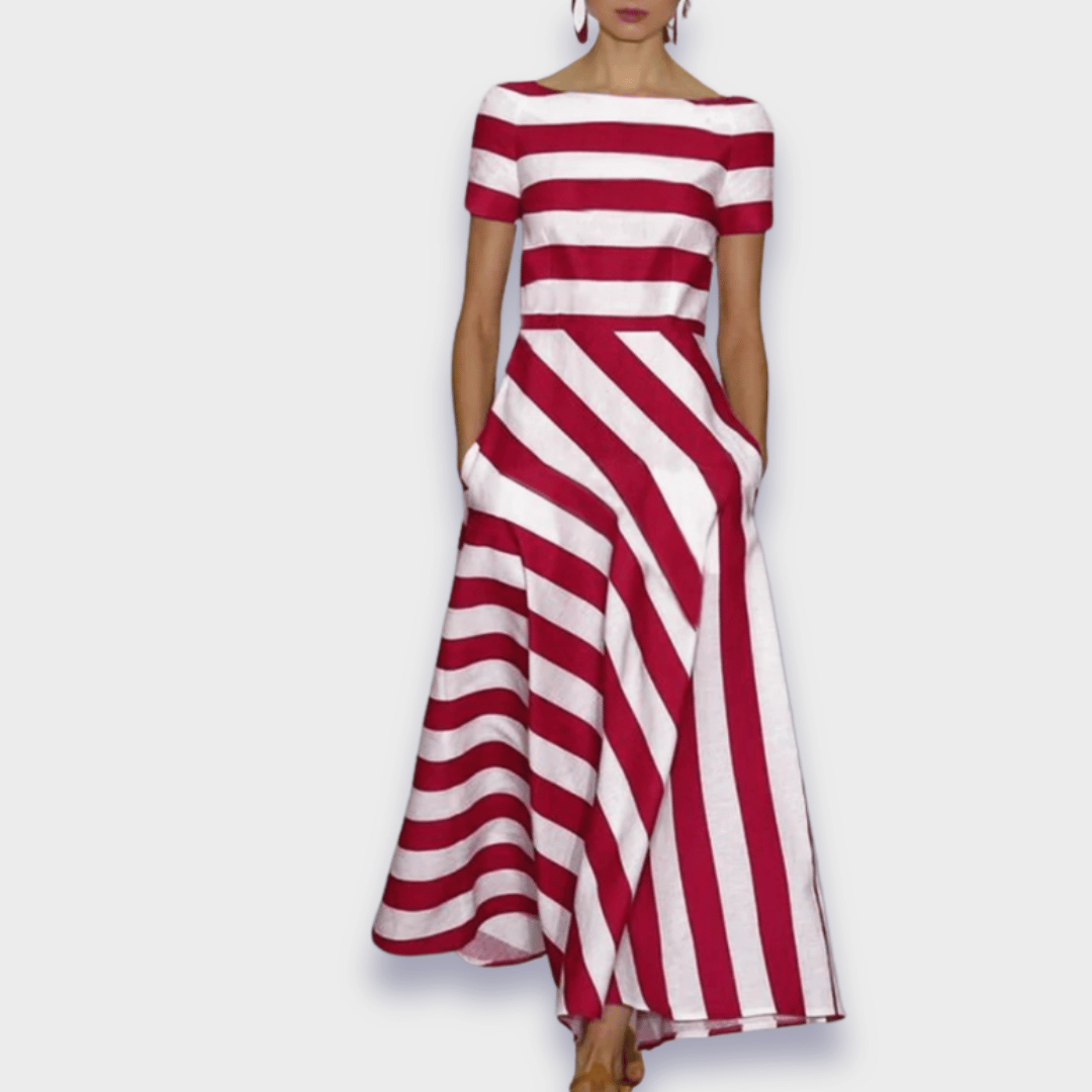 Georgia - Handmade Striped Maxi Dress