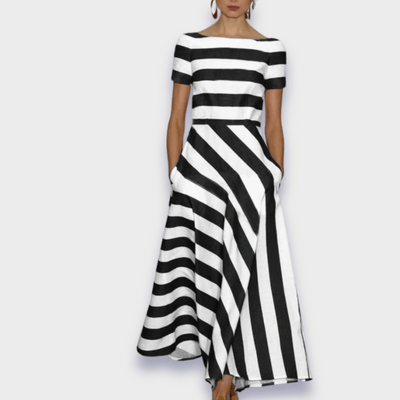 Georgia - Handmade Striped Maxi Dress