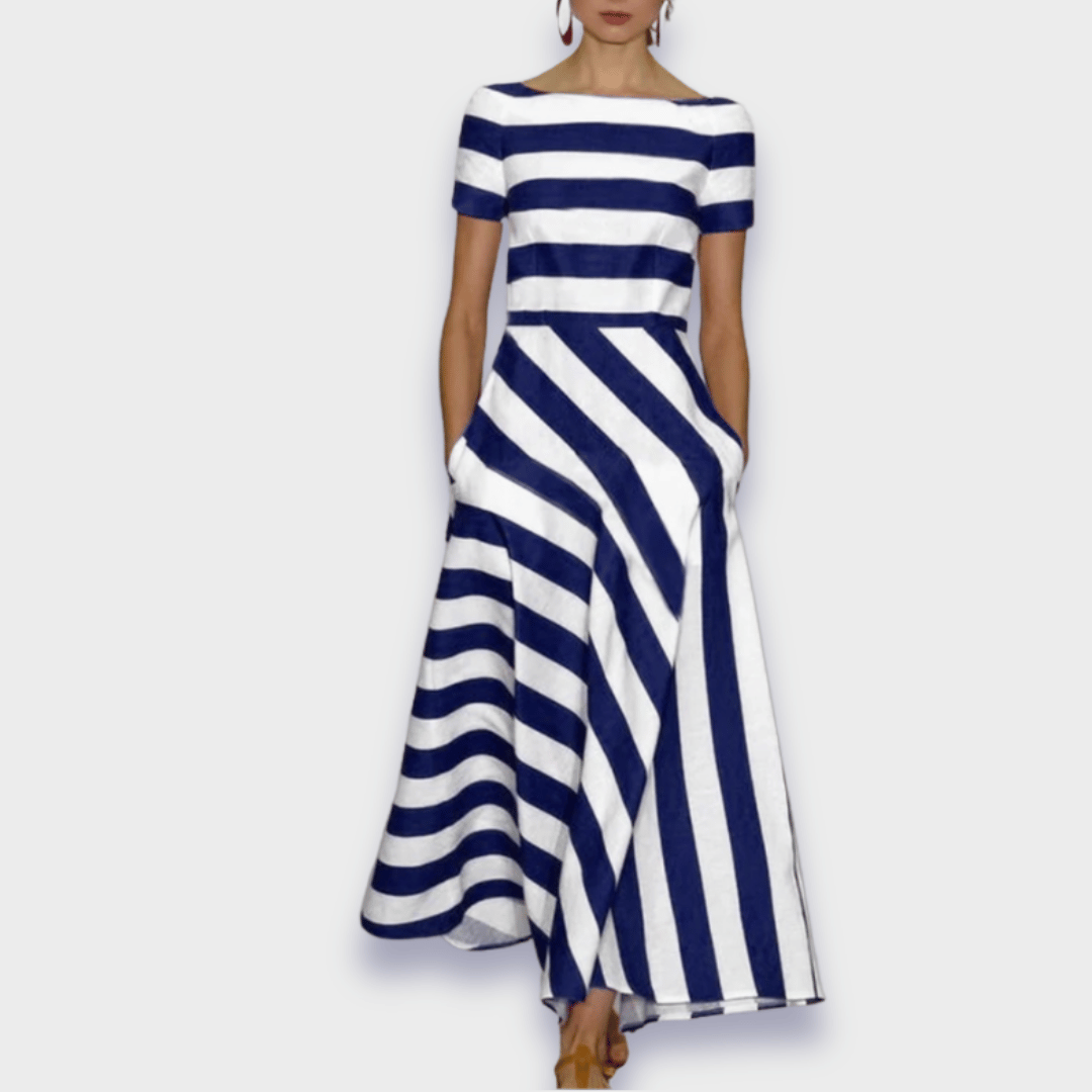 Georgia - Handmade Striped Maxi Dress