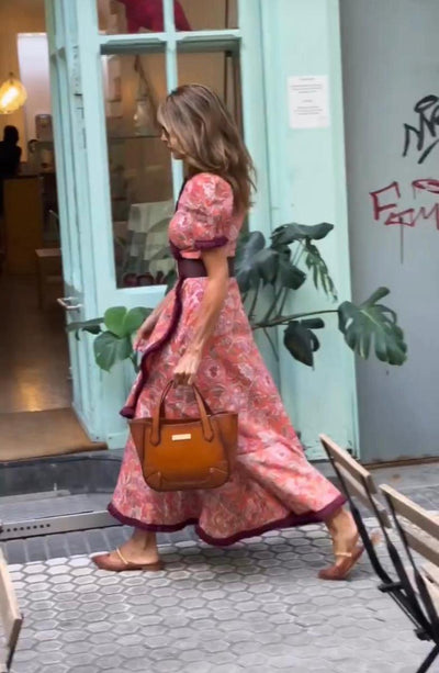 Natalie– Elegant Pink Maxi Dress