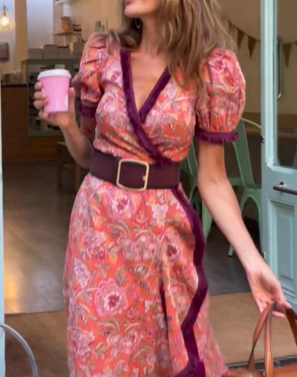 Natalie– Elegant Pink Maxi Dress
