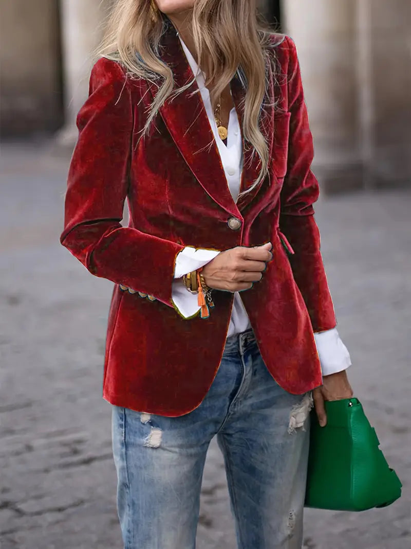 Mariah | Elegant velvet blazer