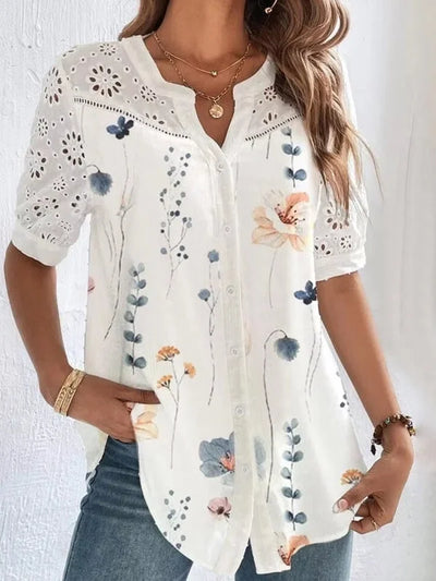 Valentina | Elegant Short-Sleeved Blouse