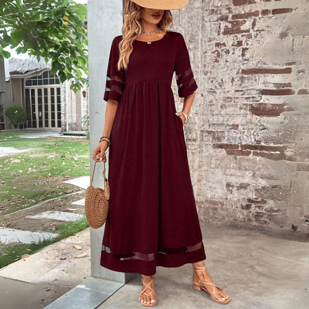 Hailey- Elegant A-Line Midi Dress