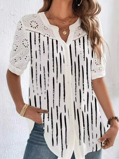 Valentina | Elegant Short-Sleeved Blouse