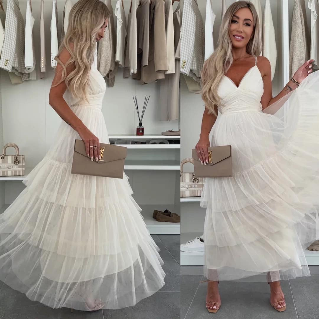 Selene Dress | Elegant White Edition