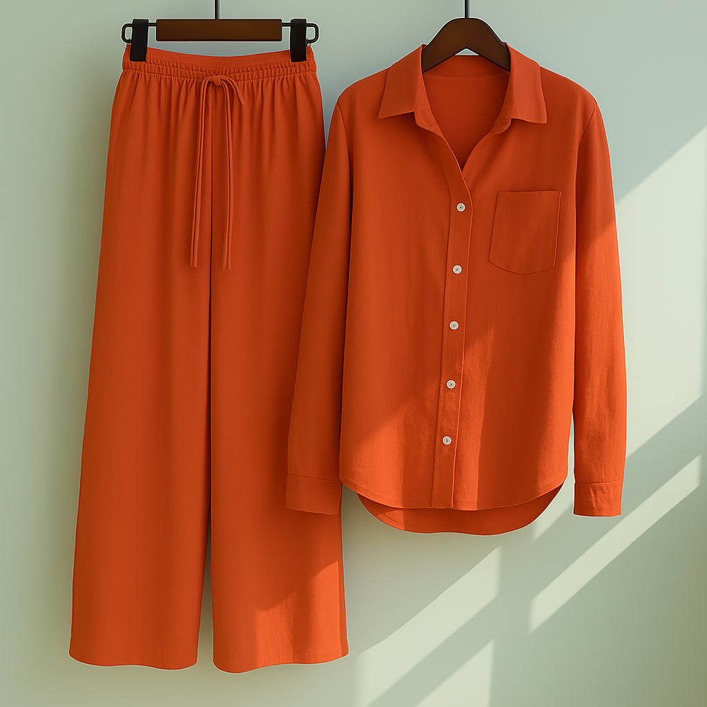 Lindsay | 2-piece set | Shirt & wide trousers