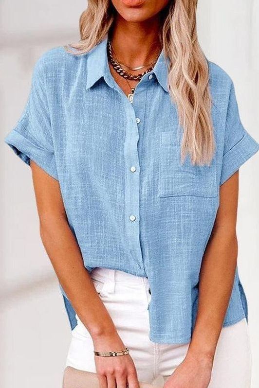 AUDREY| TRENDY BUTTON-UP SHIRT