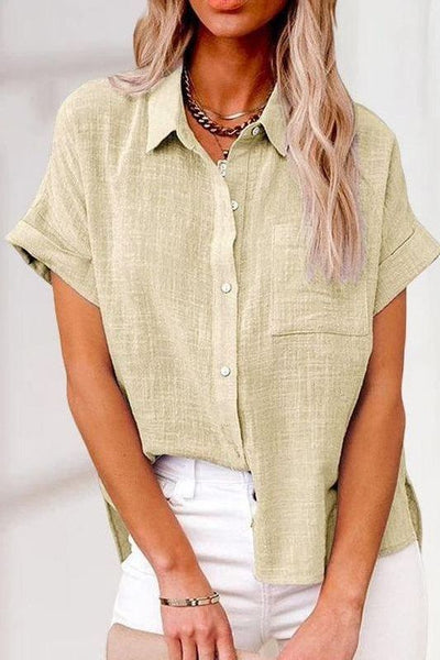 AUDREY| TRENDY BUTTON-UP SHIRT