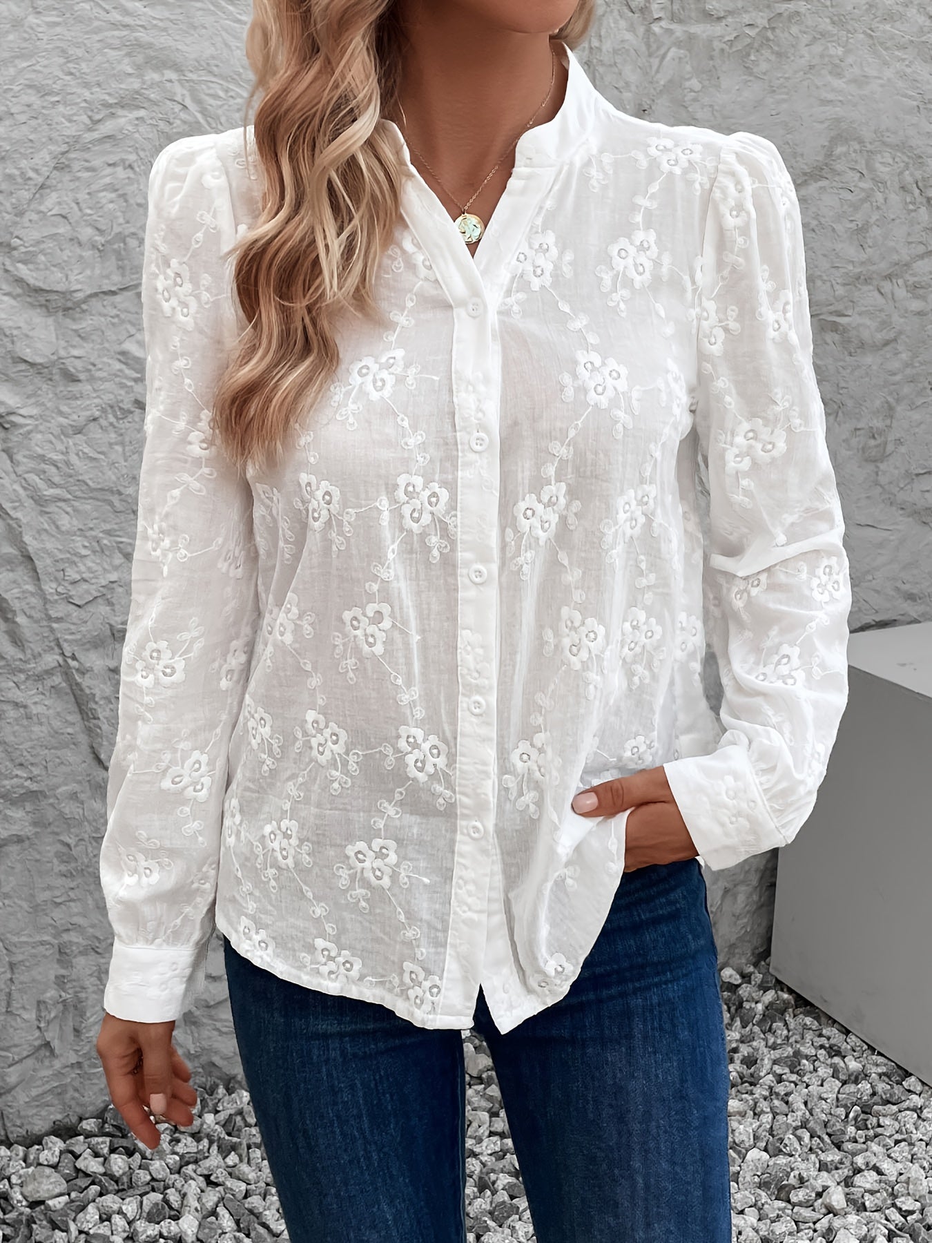 Mila | Elegant Blouse with Lace Details
