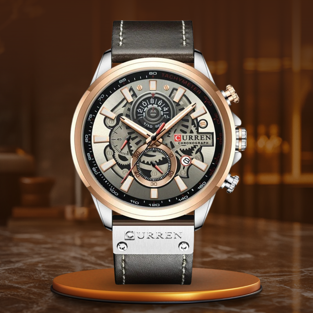 multifunctional quartz watch with calendar