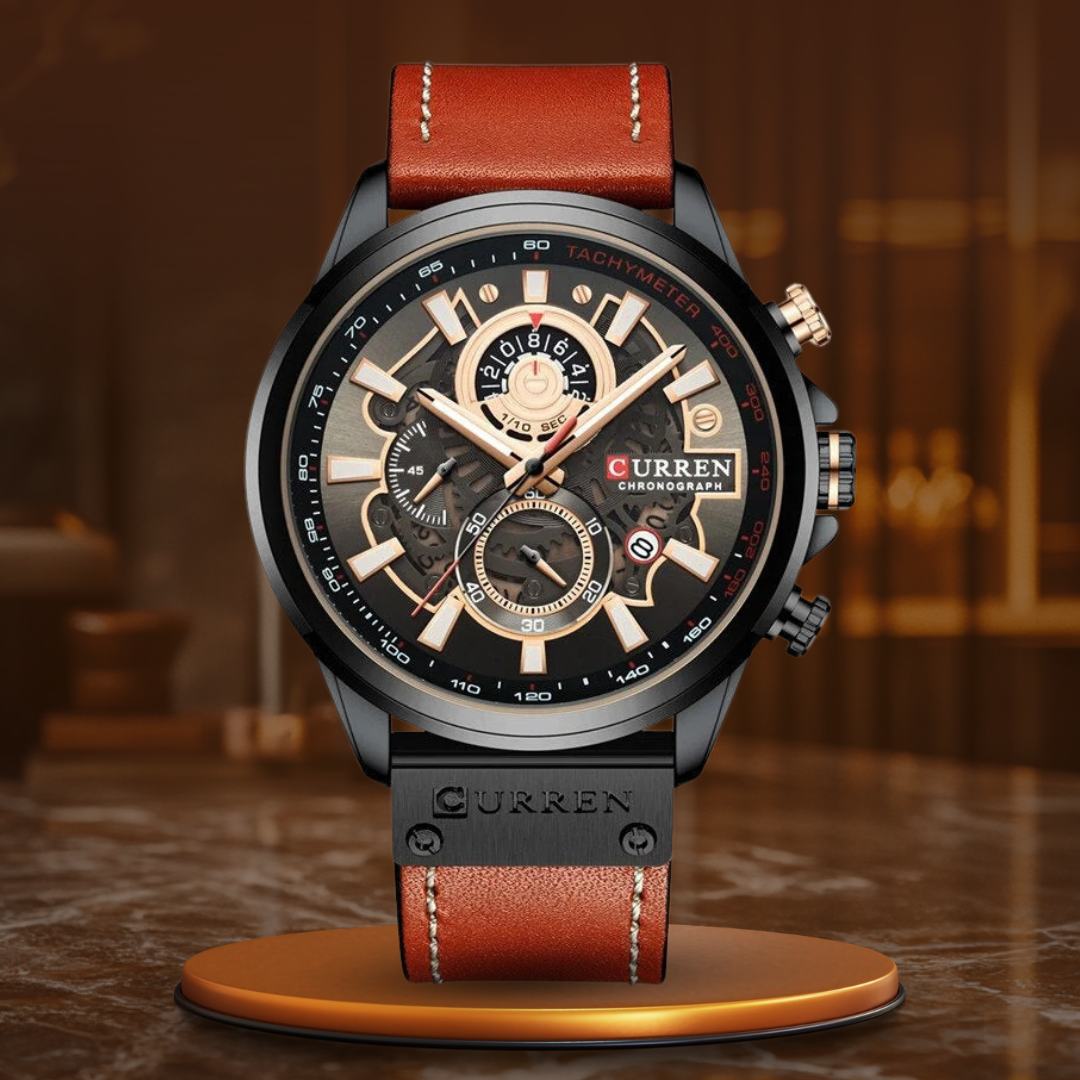 multifunctional quartz watch with calendar