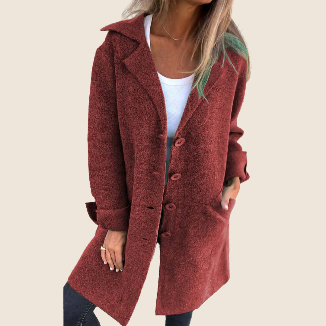 Lacey | Casual Monopette Coat with Lapels