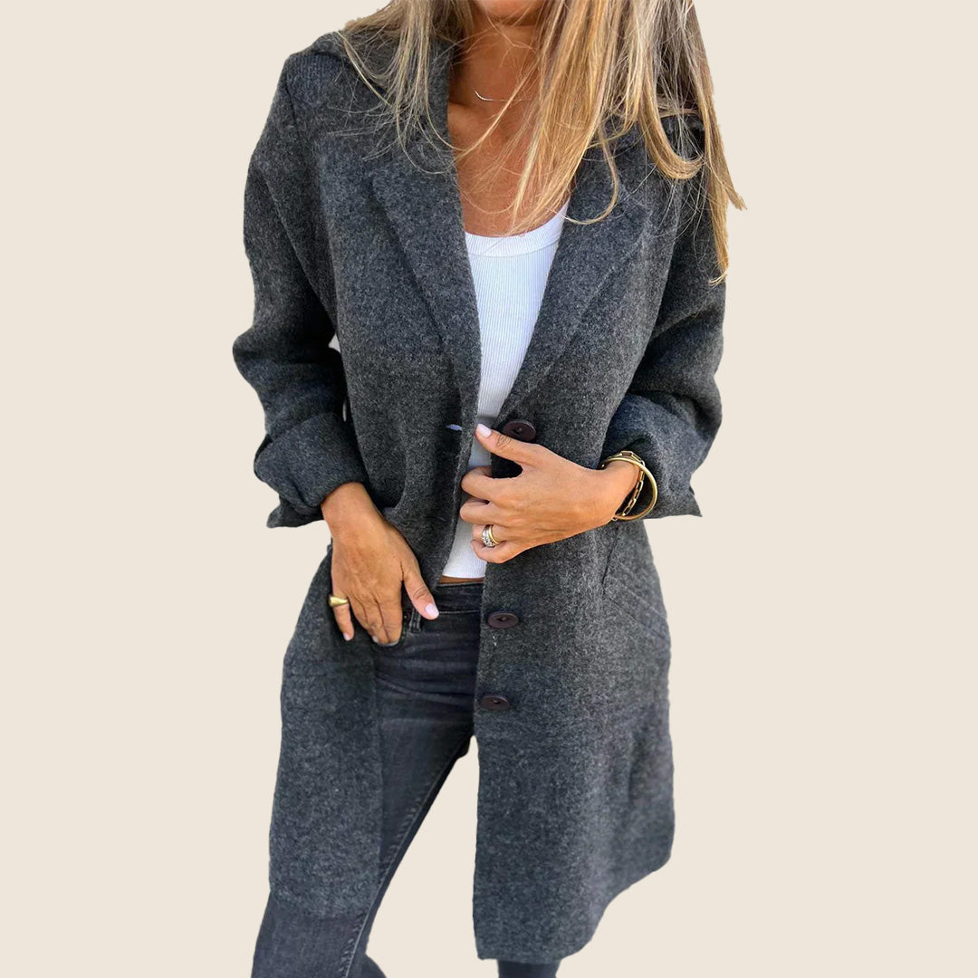 Lacey | Casual Monopette Coat with Lapels
