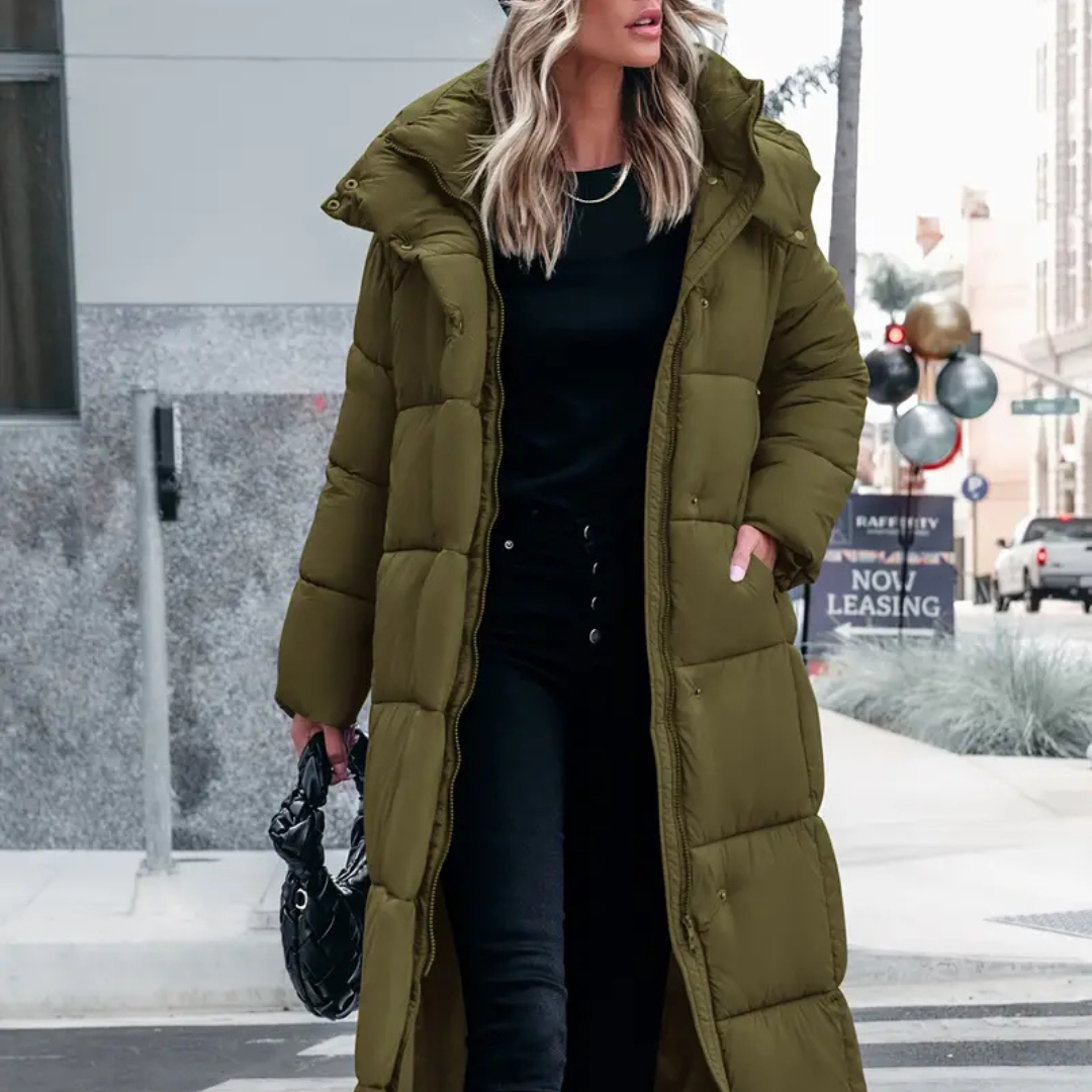 Ann-Marie | Stylish Long Women's blanket puffa jacket