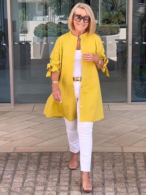 Nora I Cotton Long Jacket