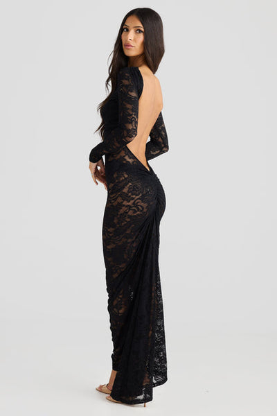 Laura | Women’s Lace Open-Back Maxi Dress