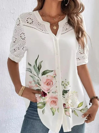 Valentina | Elegant Short-Sleeved Blouse