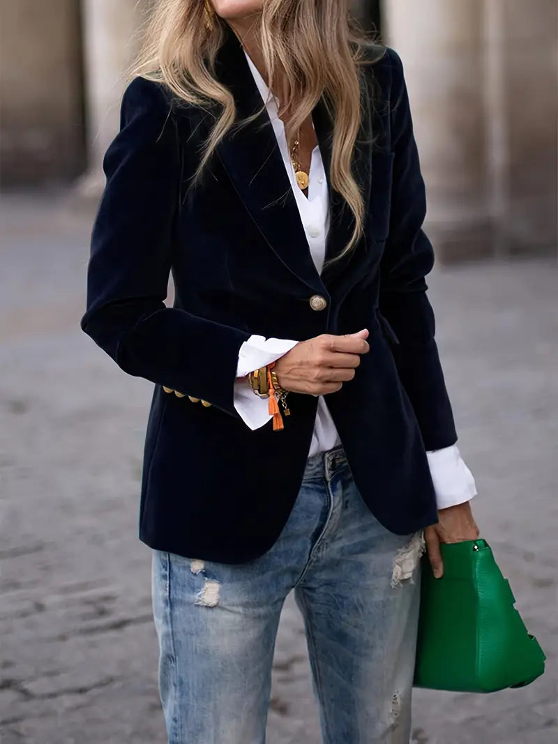 Mariah | Elegant velvet blazer