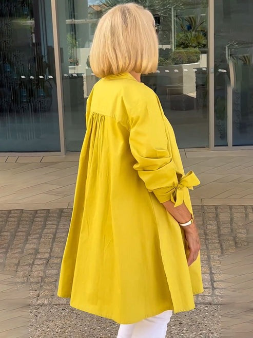 Nora I Cotton Long Jacket
