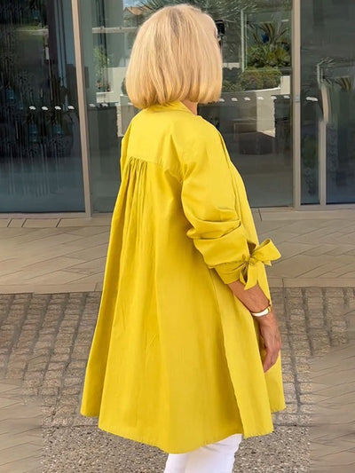 Nora I Cotton Long Jacket