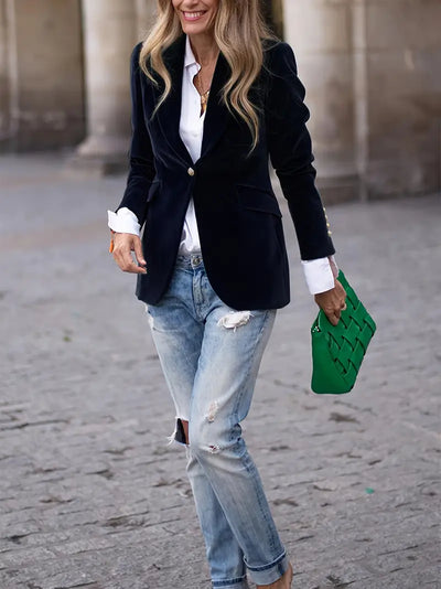 Mariah | Elegant velvet blazer