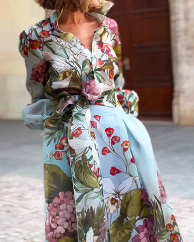 Sophia's Chic Printed Two-Piece Set