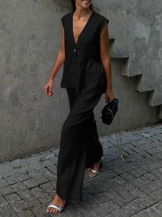 Elena  | Cotton Linen Two-Piece Set