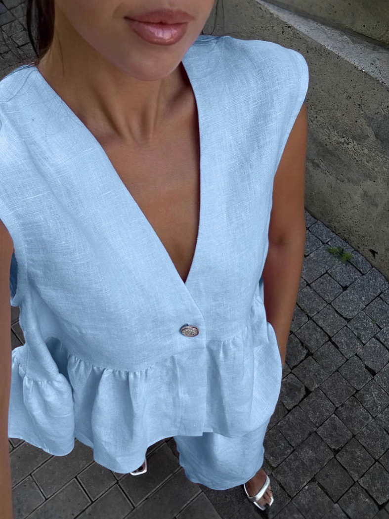 Elena  | Cotton Linen Two-Piece Set