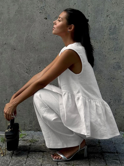 Elena  | Cotton Linen Two-Piece Set