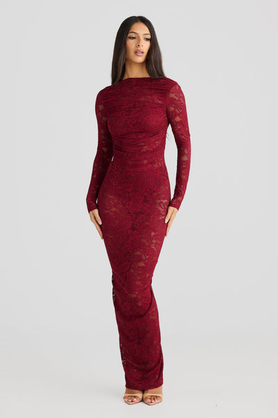 Laura | Women’s Lace Open-Back Maxi Dress