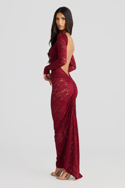 Laura | Women’s Lace Open-Back Maxi Dress