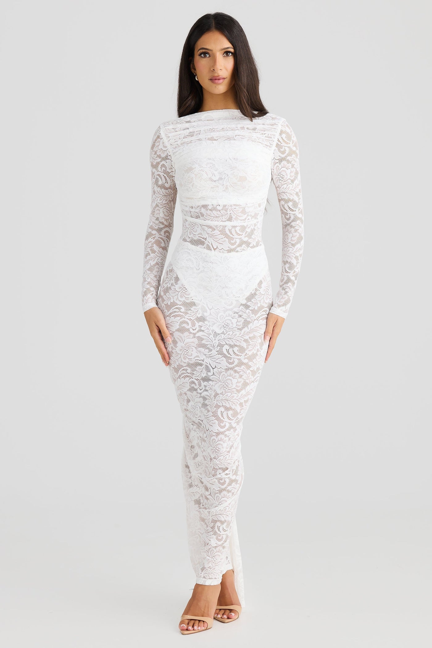 Laura | Women’s Lace Open-Back Maxi Dress