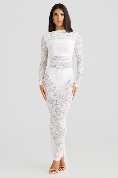 Laura | Women’s Lace Open-Back Maxi Dress