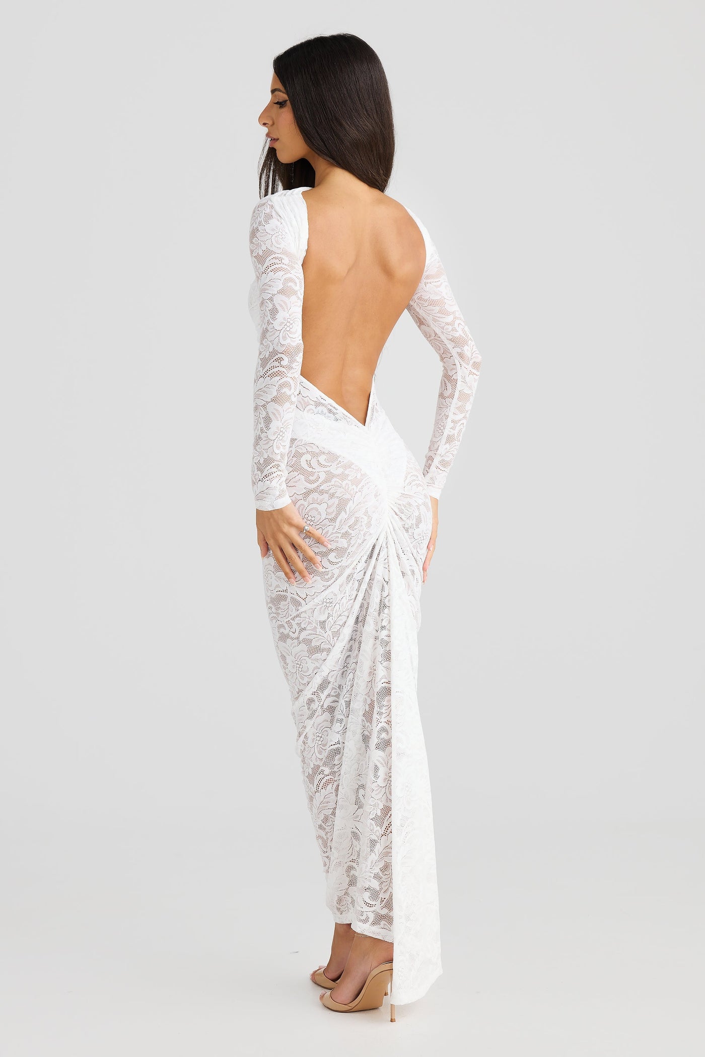 Laura | Women’s Lace Open-Back Maxi Dress