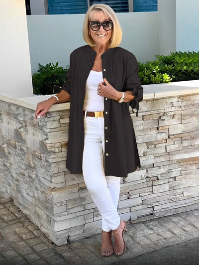 Nora I Cotton Long Jacket