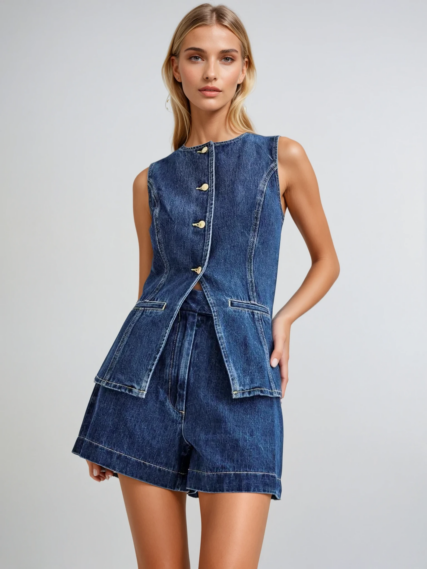 Aria  | Chic Denim Two-Piece Set