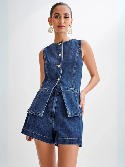 Aria  | Chic Denim Two-Piece Set