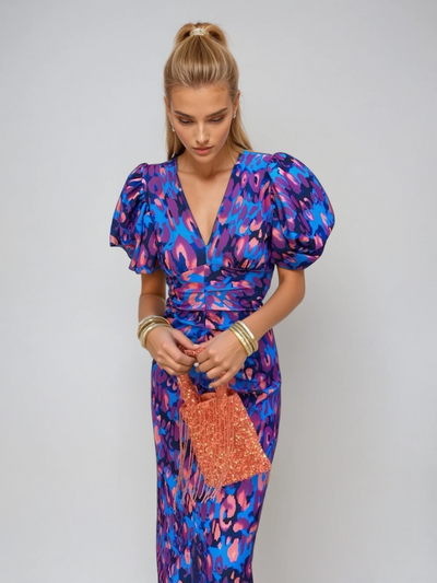 Maribel | Sunset Pleats Midi Dress