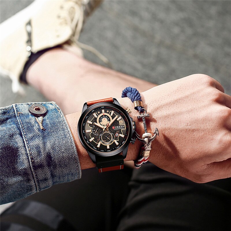 multifunctional quartz watch with calendar
