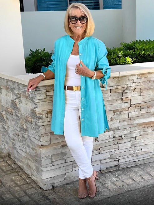 Nora I Cotton Long Jacket