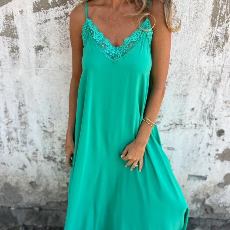 Bianca | Luxurious Teal Maxi Dress