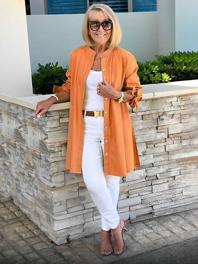 Nora I Cotton Long Jacket